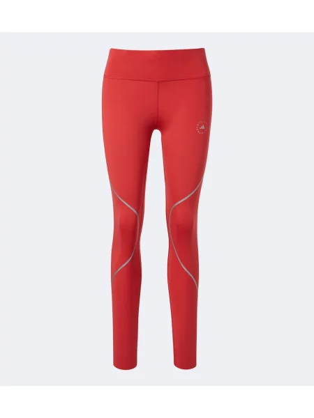 Leggings Adidas By Stella Mccartney din jerseu cu autograf roșu