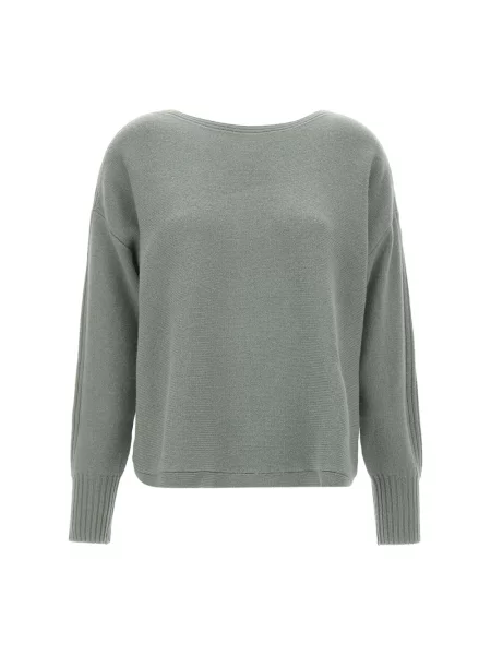 Lniany sweter Elena Miro' zielony