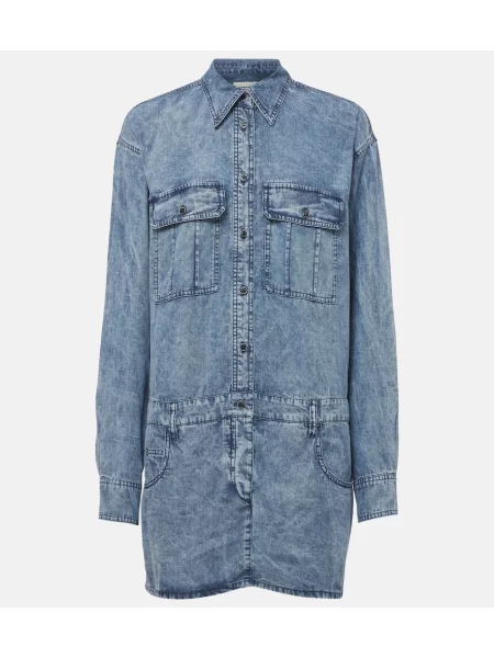 Sukienka jeansowa Marant Etoile garniturowa niebieska