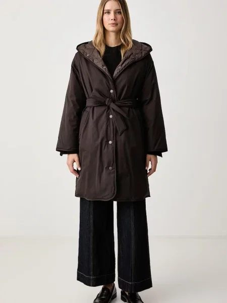 Weekend Max Mara jachetă reversibilă pentru femei WKDMASSA maro