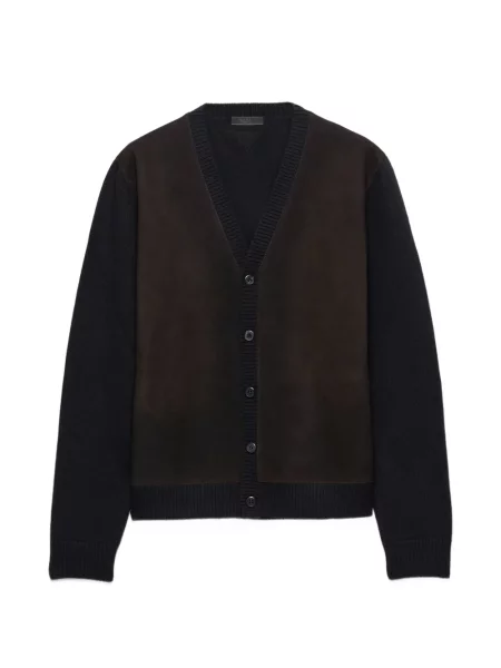 Cardigan Prada de lână negru