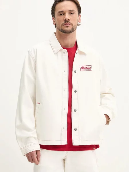 Дънково яке Dickies преходен модел с уголемена кройка бежово