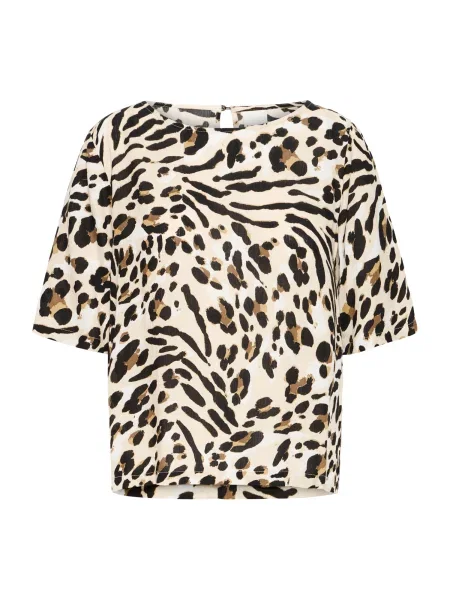 ICHI Bluză IHMARRAKECH nisipiu / sepie / negru alb