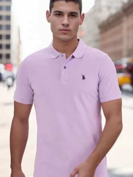 Tricou polo Dewberry violet