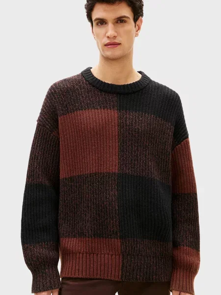 Картатий светр Tommy Hilfiger коричневий