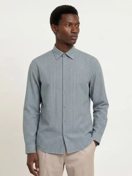 Marc O'polo Košile Regular Fit černošedá / světle šedá černá