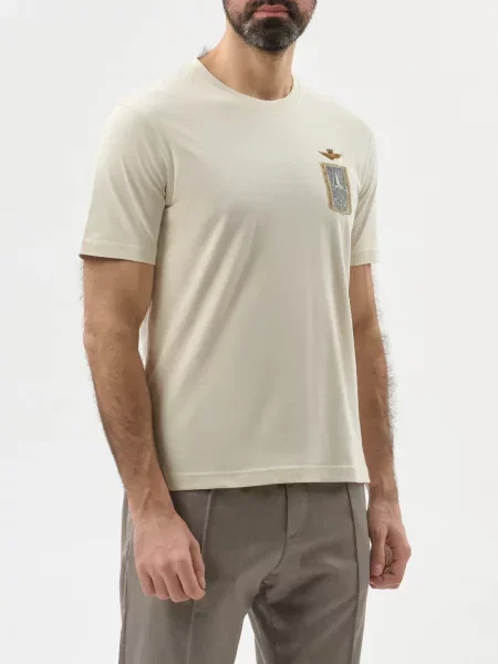 Футболка Aeronautica Militare бежевая