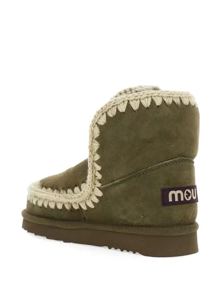 Botine Mou din piele de căprioară verde