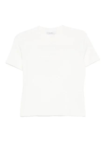 Tricou Max Mara cu decolteu rotund alb