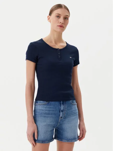 Tommy Jeans T-shirt Tamnoplava plava