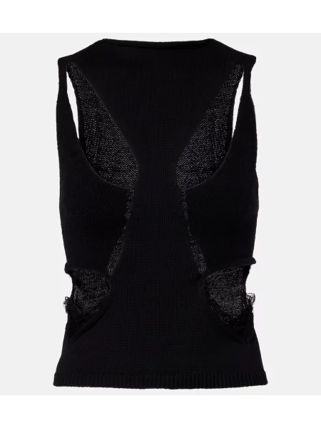 Top Rick Owens wełniany czarny