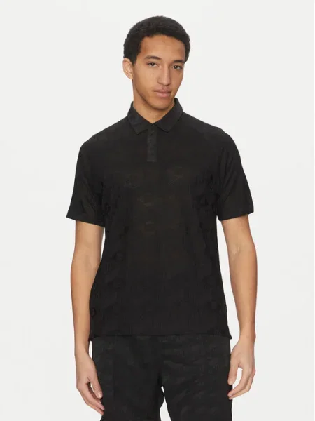 HUGO Tricou polo Dompoli negru