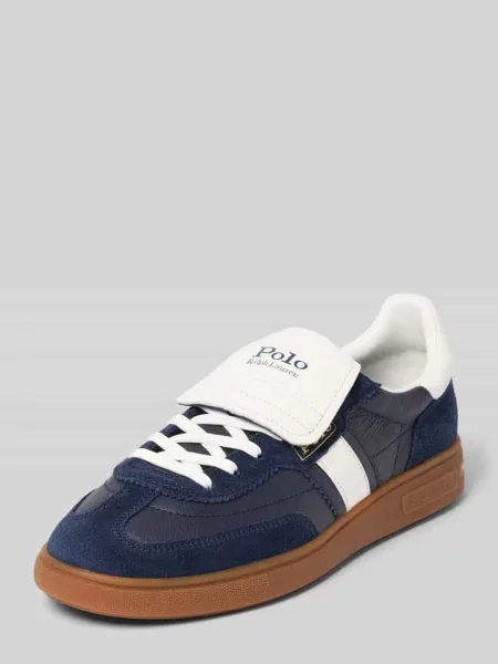 Sneakersy z naturalnej skóry bydlęcej model BEDFORD' Polo Ralph Lauren granatowe