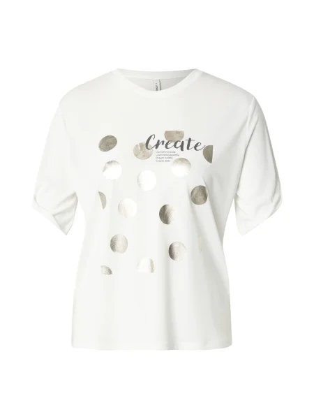 ONLY Tricou ONLFREE auriu / negru / murdar alb