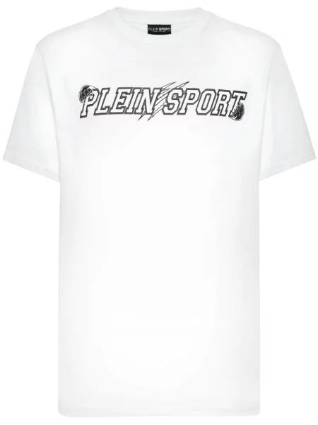 Tricou Plein Sport cu imagine alb