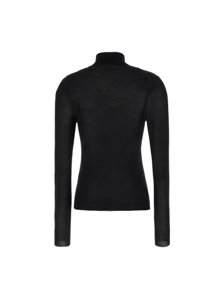 Sweter z golfem Saint Laurent wełniany do golfa czarny
