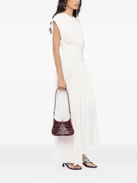 Rochie midi Rabanne până la genunchi de costum alb