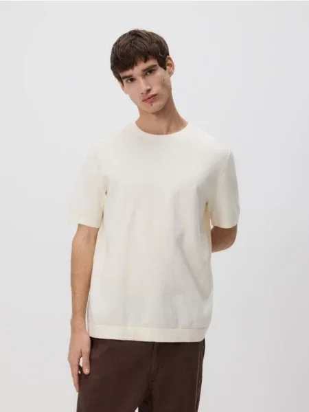 Reserved Pulover cu mâneci scurte nude