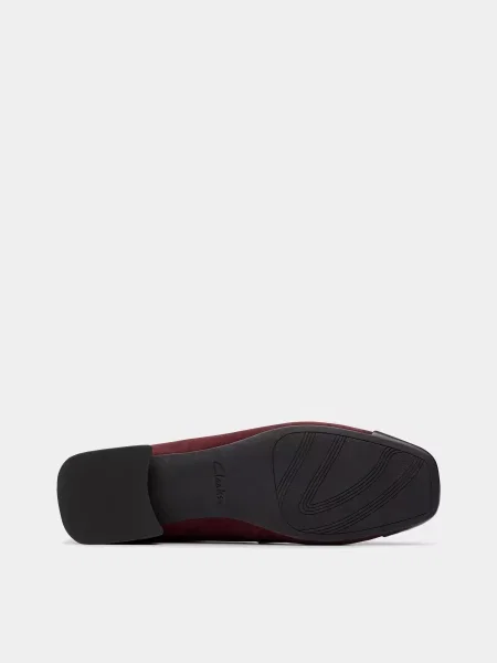 Балетки Clarks шкіра/замша бордовий
