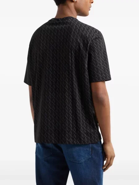 Tricou Armani Exchange cu imagine negru