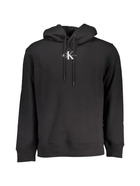 Hanorac cu glugă Calvin Klein cu autograf negru