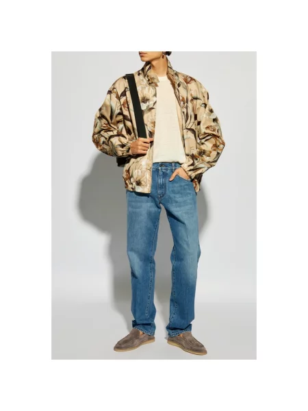 Jeansy straight leg Dolce And Gabbana niebieskie