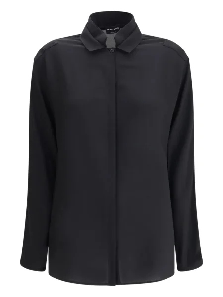 Cămașă Giorgio Armani lungă negru