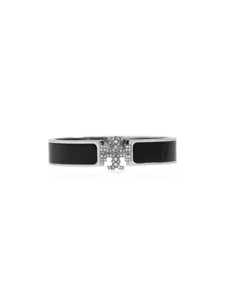 Bransoletka Tory Burch z logo czarna