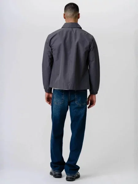 TEESHOPPEN Geacă de primăvară-toamnă Short Zip gri