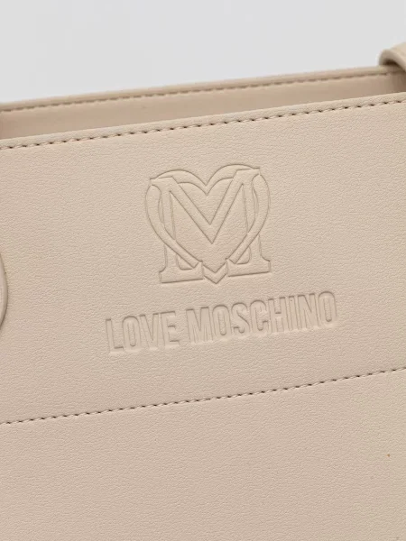 Кожаная сумка шоппер Love Moschino