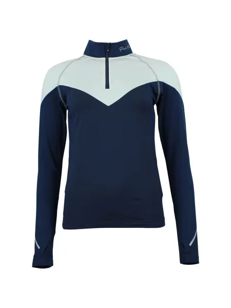 Tricou mânecă lungă Peak Mountain albastru