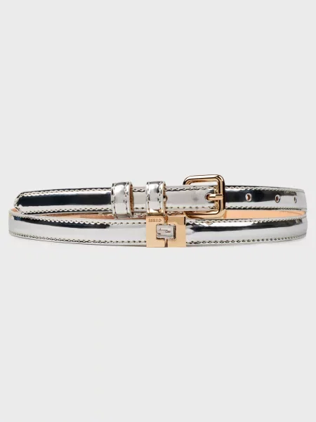 Ремень Guess серебряный