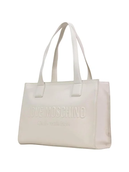 Love Moschino Geantă de umăr fildeş alb