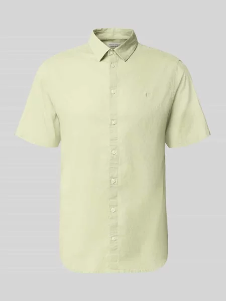 Koszula casualowa o kroju slim fit z mieszanki lnu i bawełny model AKSEL' Casual Friday