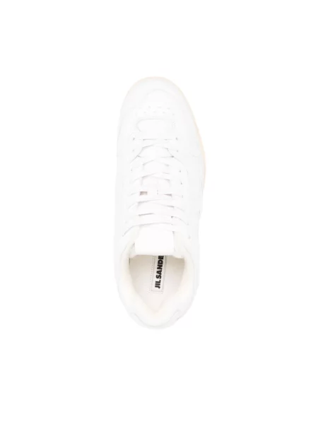 Sneakersy Jil Sander skórzane z nadrukiem białe