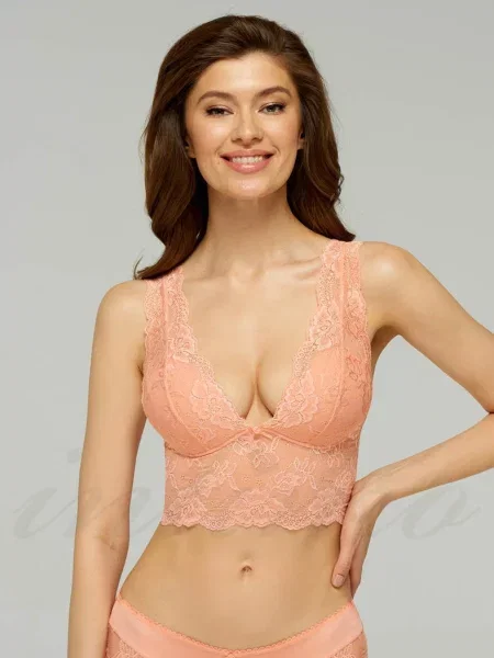 Бюстгальтер с уплотнённой чашкой помаранчевий