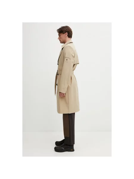 Maison Margiela trencz z bawełną brązowy