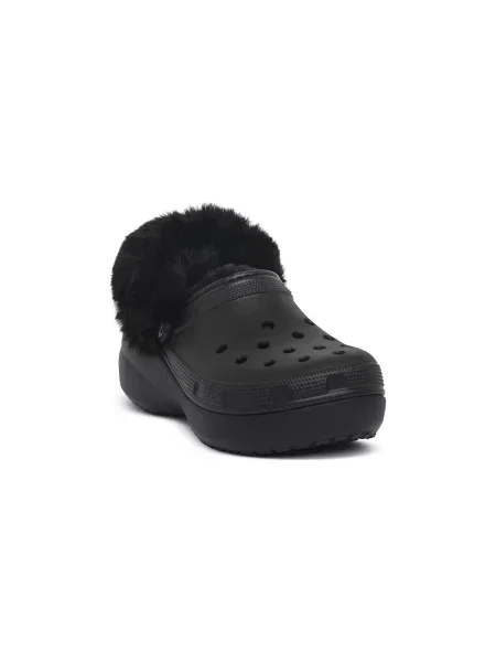 Papuci Crocs cu platformă negru