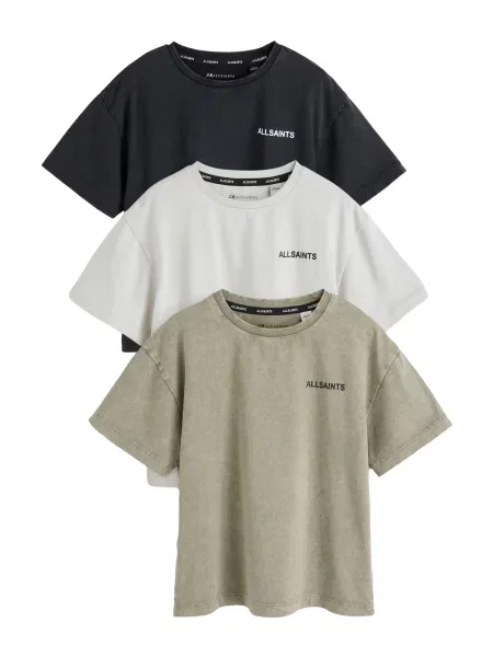 SmALLSAINTS Tricou metalic / piatră / deschis gri