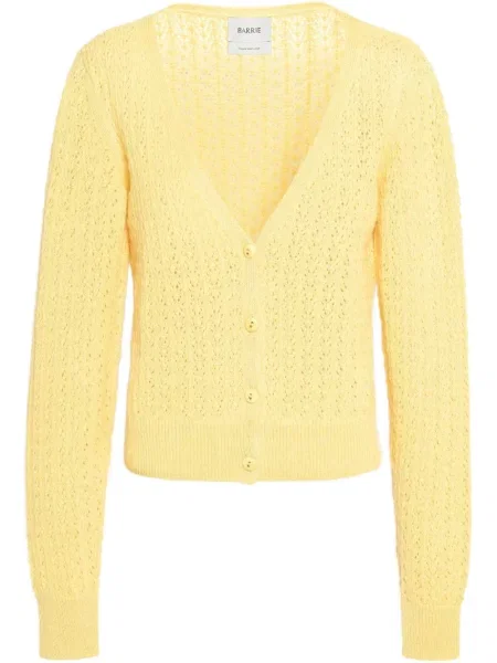 Cardigan Barrie din cașmir galben