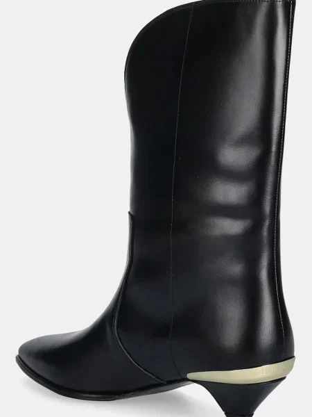 Love Moschino cizme de piele mic negru