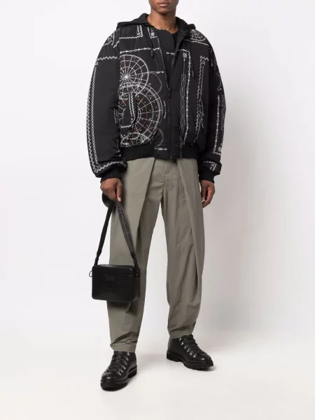 Raštuota bomber striukė Marcelo Burlon County Of Milan juoda