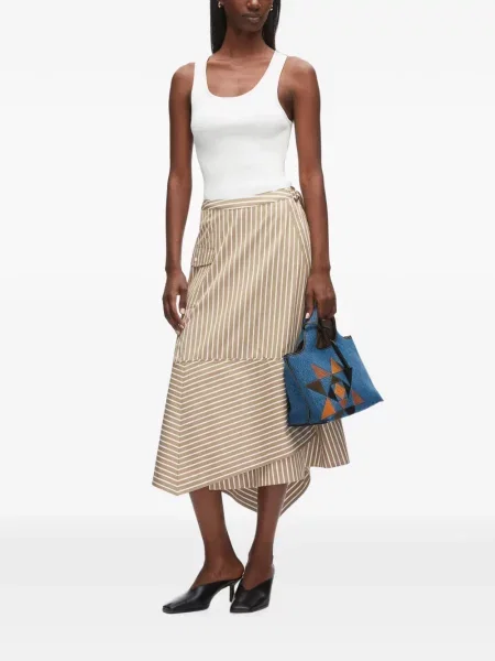 Fustă 3.1 Phillip Lim cu dungi asimetrică