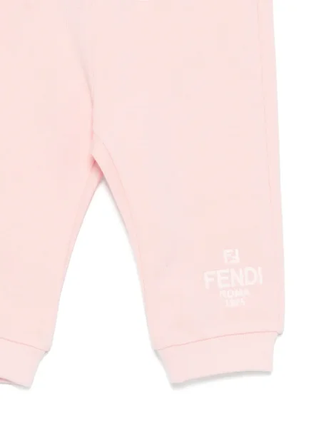 Spodnie dziecięce Fendi różowe