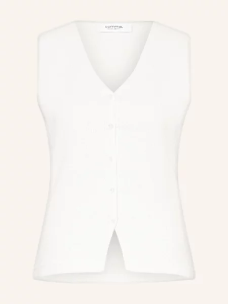 Comma casual identity Pletená vesta bílá