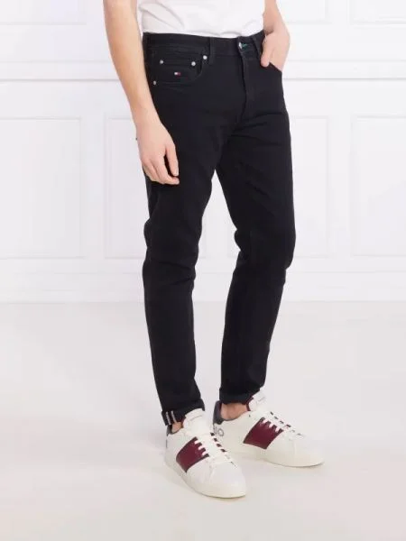 Tommy Hilfiger Blugi THXSM THE SHAWN STR HERO BLACK | Straight fit negru