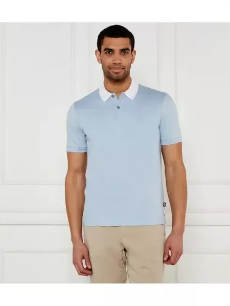 BOSS BLACK Polo H-Phillipson | mercerizat negru