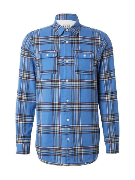 SCOTCH & SODA Srajca moder denim / rumena / bordo / off-bela bela