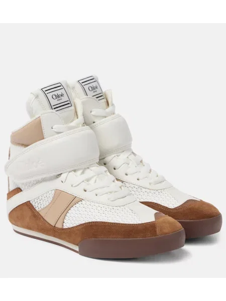 Sneakerși Chloé din piele maro