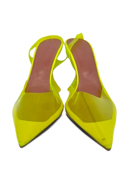 Pantofi cu toc Amina Muaddi slingback galben